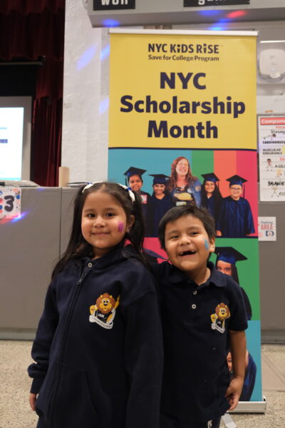 >Students at P.S. 280Q Home of the Lionhearts celebrate NYC Scholarship Month with face paint inspired by their college and career dreams. Photo by Lotoya Francis for NYC Kids RISE (January 20, 2026).” width=”400″ height=”600″ class=”alignnone size-medium wp-image-9801″ /></p>
<p>&nbsp;</p>
<p style=